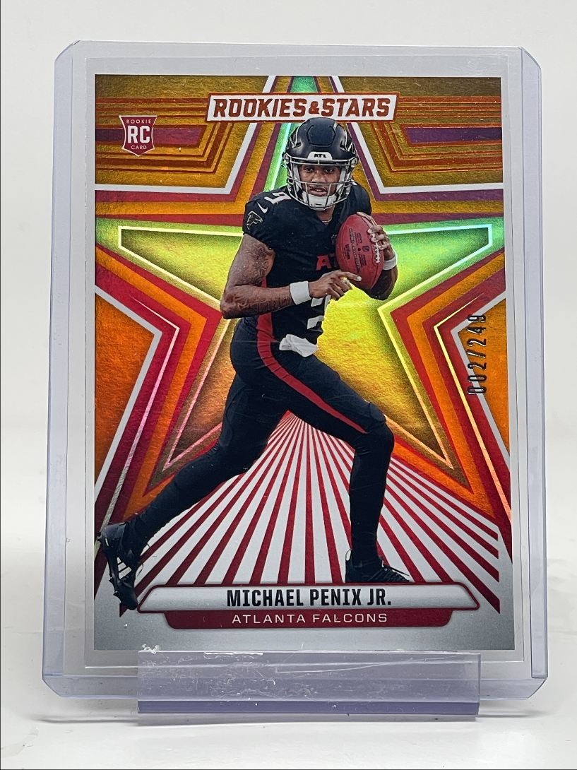 MICHAEL PENIX JR. 2024 ROOKIES & STARS ROOKIE ORANGE #179 RC /249 Q5225