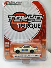 GreenLight 1:64 1971 Skyline Racing 23 # GT-R Green Machine Alloy Car Model 