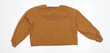 STR Womens Brown   Pullover Sweatshirt Size M  - slogan