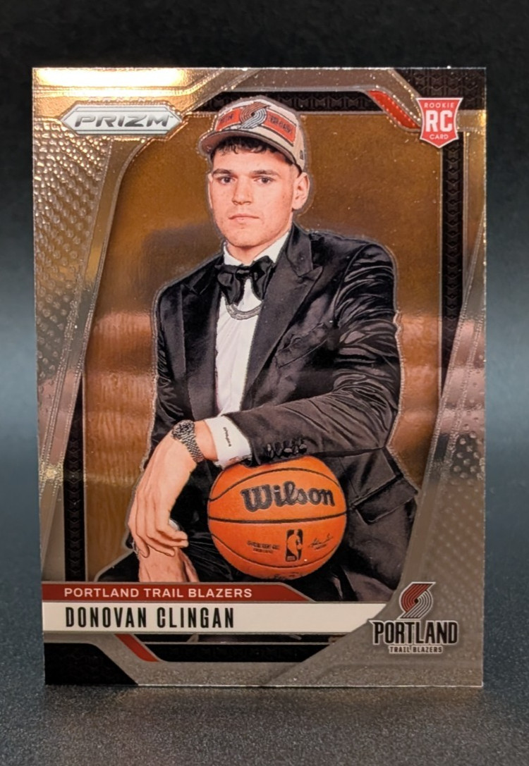 2024-25 Panini Prizm #221 Donovan Clingan RC Rookie Image Variation Trailblazers