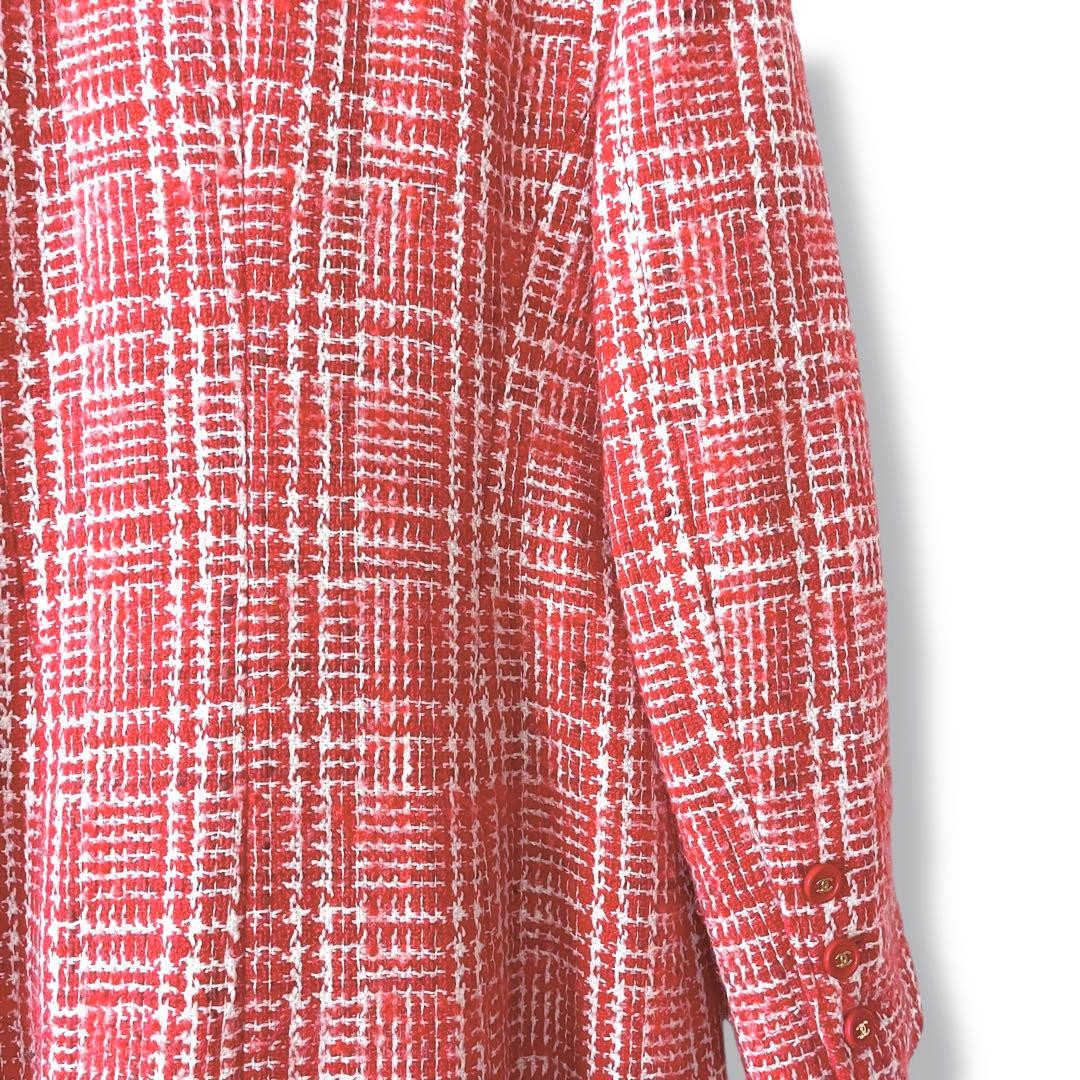 Good Condition Chanel Coco Mark Button Wool Tweed… - image 14
