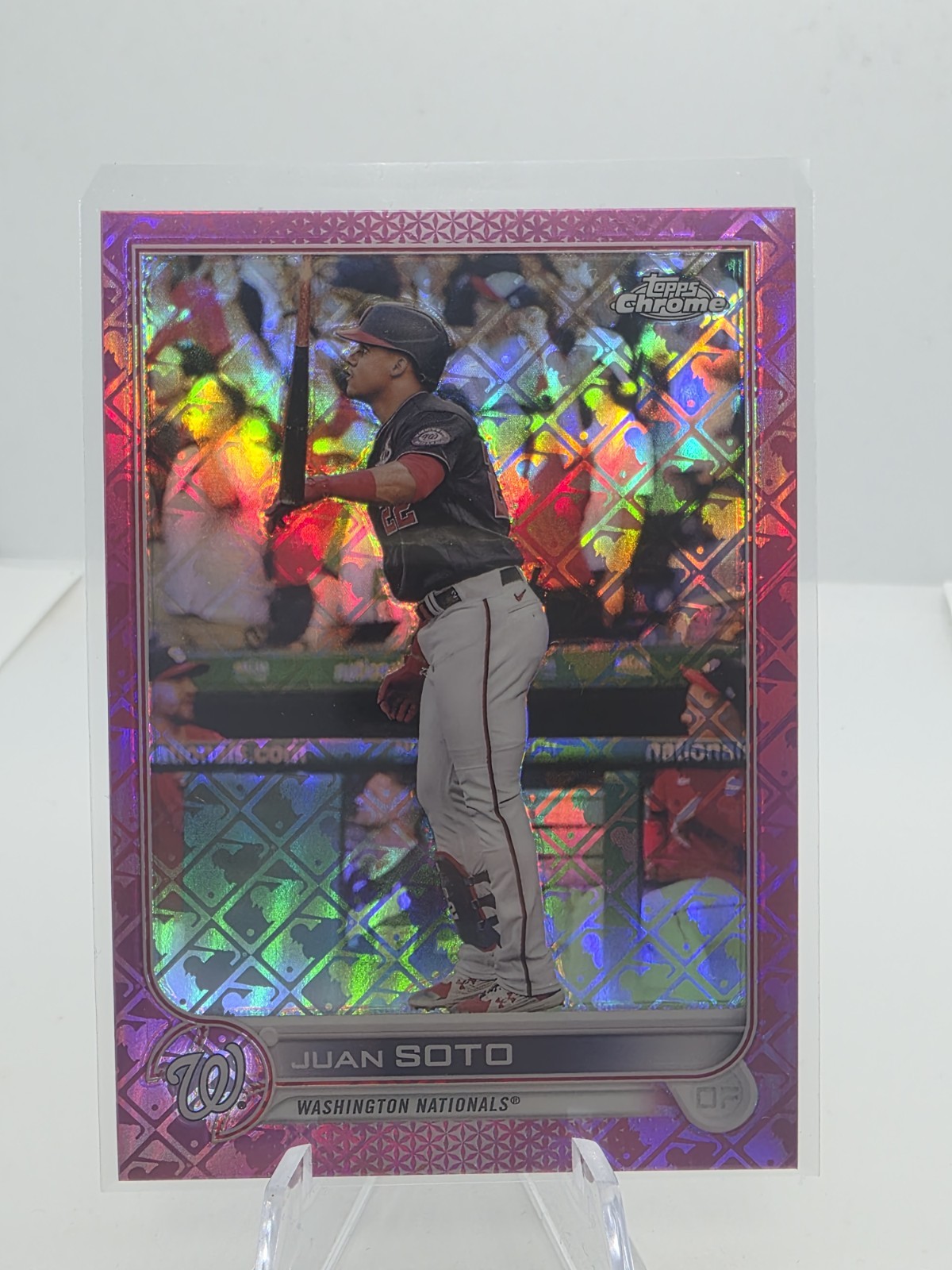 2022 Topps Chrome Logofractor Edition Pink Refractor /199 Juan Soto #36 1fj3