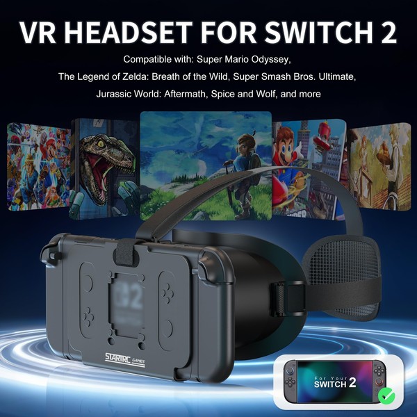 Alternate view of Headset Nintendo Switch New, Virtual Reality Glasses Adjus...