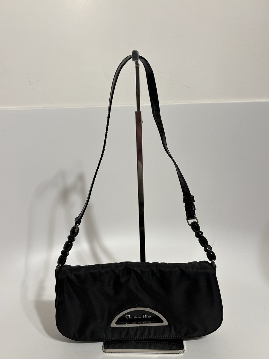 Vtg Christian Dior By John Galliano Black Nylon Malice Bag | eBay
