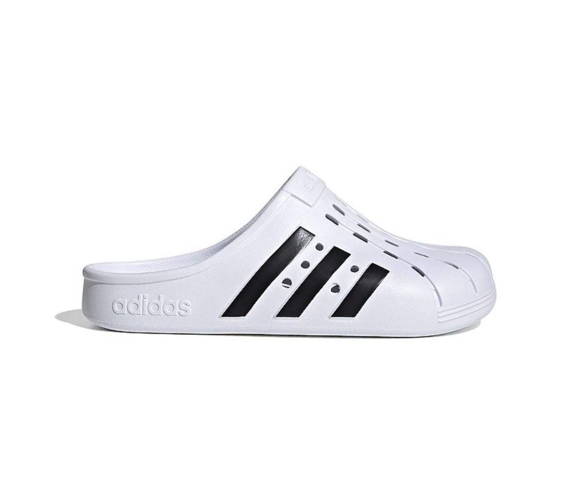 Zoccoli Adidas Adilette bianchi e neri (taglia: M9 W10)