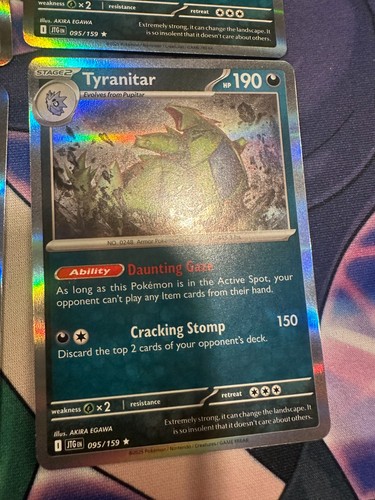 C6869 JUEGO POKEMON TCG TYRANITAR 95 HOLO VIAJE JUNTOS X4 CASI NUEVO - Imagen 8 de 12