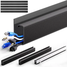 J-Channel Under Desk Cable Raceway (4 x 15.7in, Total 63in)