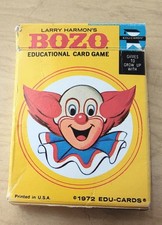 Bozo The Clown Educational Card Game Larry Harmon Vintage 1972