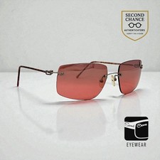 JBK 21.2-Rimless Italian Design Sunglasses-Rose Solid Tint Lens 46-20