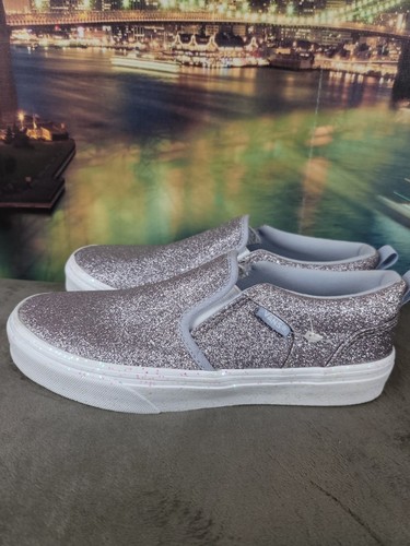 Size 4 - VANS ASHER GLITTER SLIP-ON SNEAKERS.#0025 - Picture 3 of 7