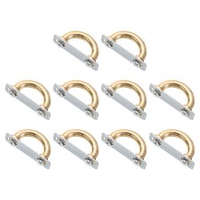 10Pcs Arch Bridge Buckle Metal D-Ring Connector 26x14x4mm Light Gold