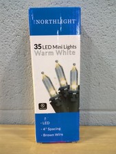 Northlight 35ct Warm White LED Mini Outdoor Christmas String Lights Brown Wire
