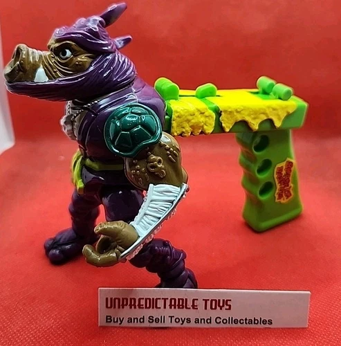 Vintage TMNT Ninja Turtles Smash 'Em Bash 'Em NINJA KNOCKIN' BEBOP Figure Lot