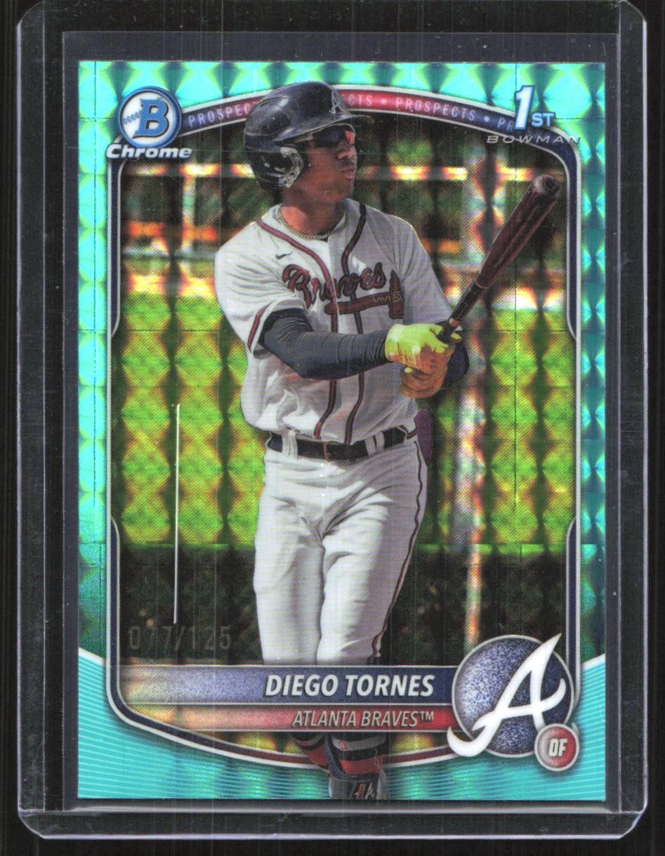 2025 Bowman Chrome Diego Tornes Aqua Geometric /125 Atlanta Braves #BCP-214