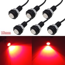 6pcs Brilliant Red Led Car Motorcycle Truck Drl Parking Underbody Grille Lights