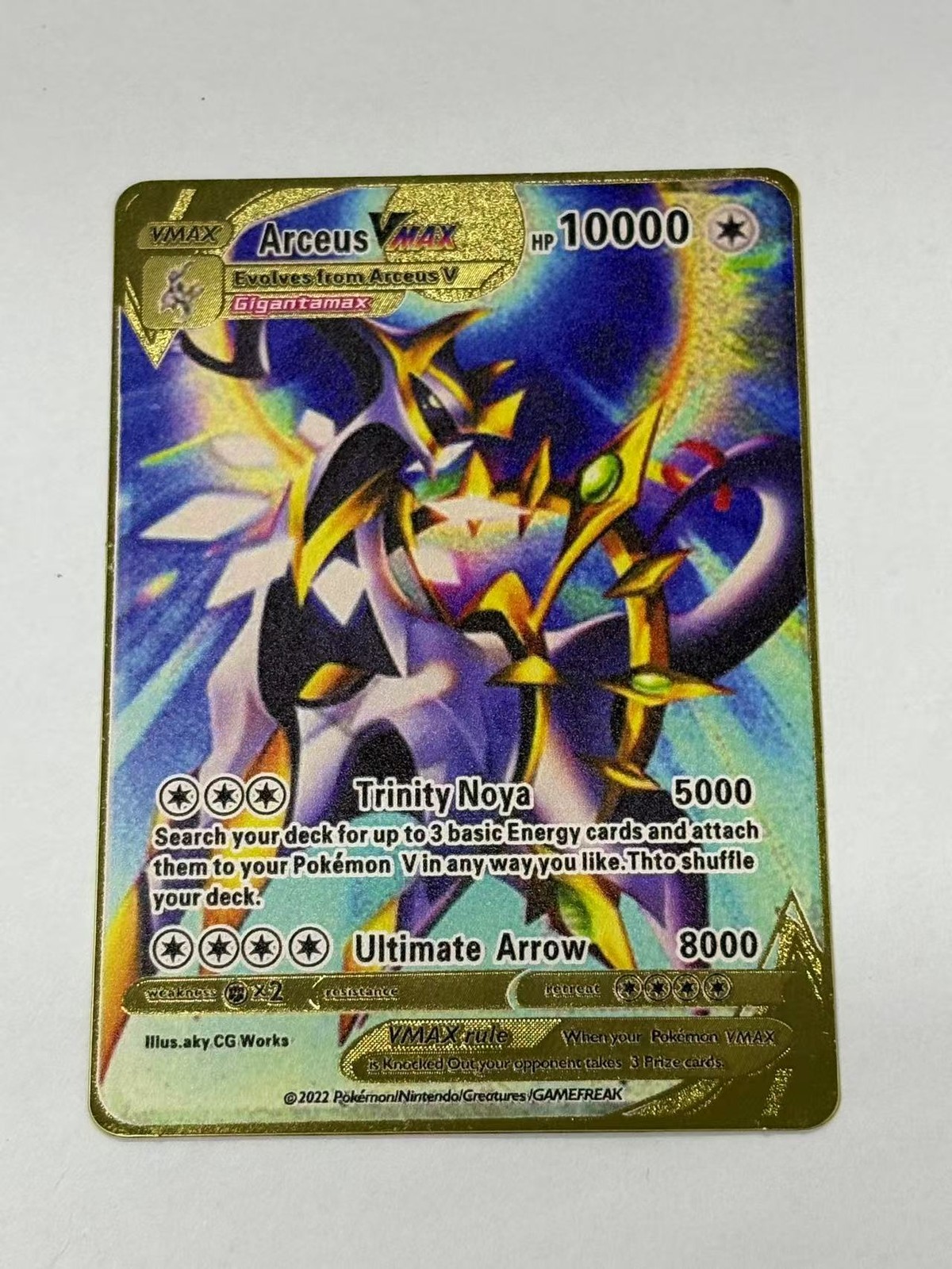 ArceusVMAX HP10000 Metal Pokémon Card-Collectible Gift Game Card