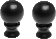 Milcraft 2Pcs 1-1/2 Inch Lamp Finial Oil Rubbed Black Steel Ball Knob 