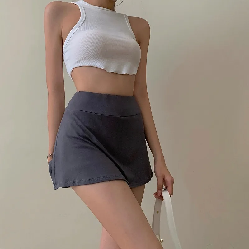Sexy High Waist Tight Tennis Skirt for Women Summer Sports Hip Short
