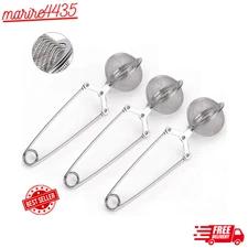 Snap Ball Tea Strainer, JEXCULL 3 Pack Premium Stainless Steel Tea Infuser