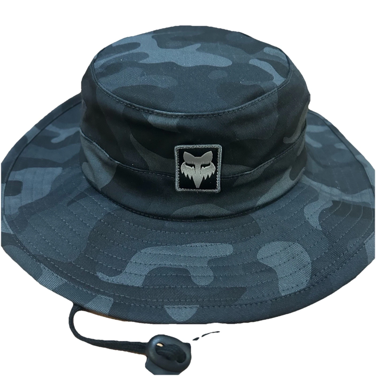 Fox Racing S/M Base Over Sun Bucket Hat Black Camouflage Camo