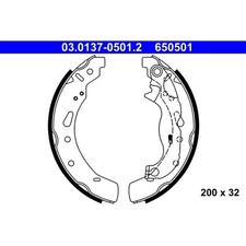 ATE 03.0137-0501.2 Bremsbackensatz für MAZDA 2 DE DH3 DL DJ