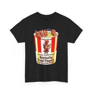 Wacky Packages Kentucky Fried Fingers Bucket T-Shirt Funny Fried Chicken Parody
