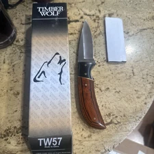 Timber Wolf Knife Fixed Blade, TW57, Beautiful Handle New In Box Free Shipping