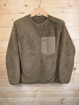 Uniqlo Engineered Garments Fleecepullover Herren mittelbraun Hochflor Sherpa