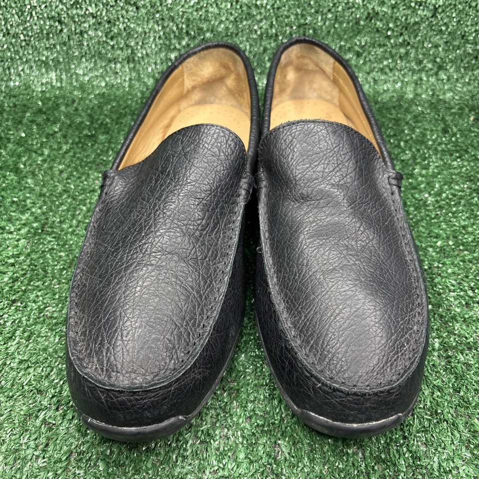 FootJoy Mens Size 13 W Wide Black Leather Slip On Golf Loafer Shoes - Image 2 of 4