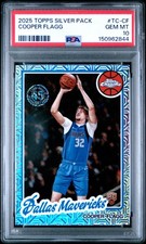 2025 TOPPS SILVER PACK 1980-81 CHROME BASKETBALL COOPER FLAGG ROOKIE RC PSA 10