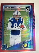 2025 Panini Donruss -Rated Rookie Tyler Warren #337 Optic Preview Pink Prizm(RC)