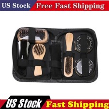 Shoe Cleaning Polish Shine Care Kits Set For Leather Boots Shoes Sneakers US
