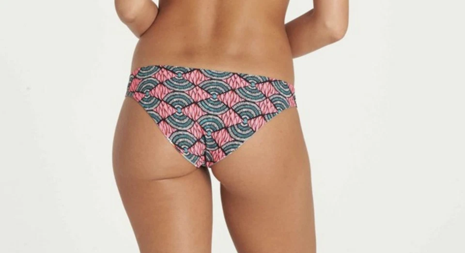 Parte inferior de biquíni tropical reversível Surf Beat - Imagem 3 de 4