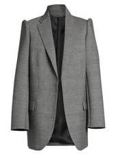 BALENCIAGA Suspended Shoulder Check Wool Blend Blazer Jacket FR 38 - 3,500
