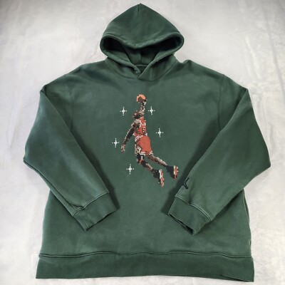 Nike Air Jordan Essentials Hoodie Mens Extra Large Green Holiday