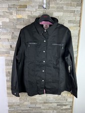 New Quacker Factory Women’s Size Xl Black Collard Shirt Jacket Shacket