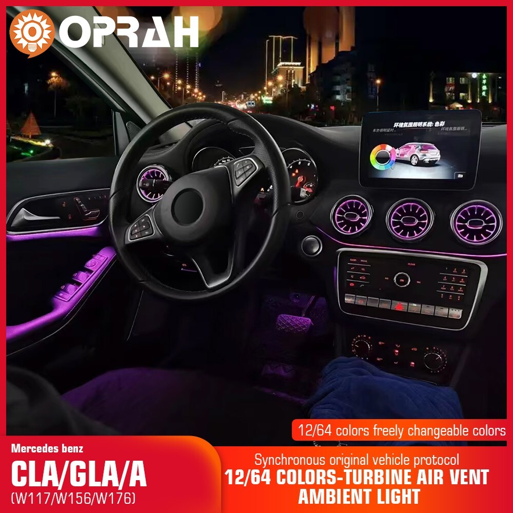 Upgrade Your Mercedes CLA/GLA/A W117/W156/W176 with 5x Front Air Vent LED Ambient Lights
