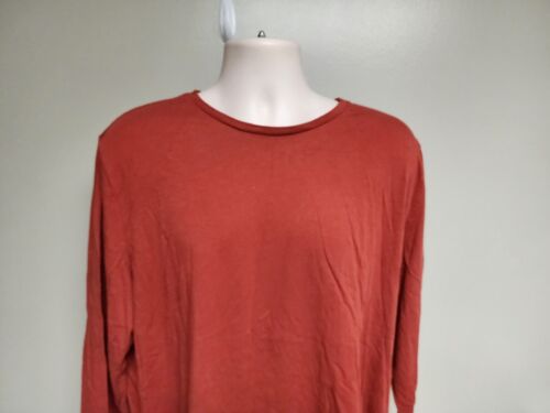 PacSun T-Shirt Men XL Basic Short Sleeve Scallop Fit Rust - Picture 2 of 5