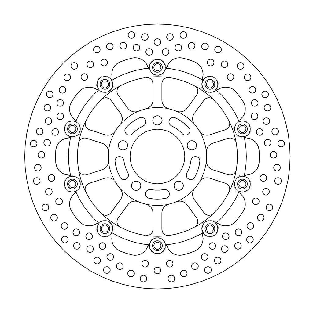 Moto Master Halo Series Floating Front Brake Disc For Kawasaki ZX