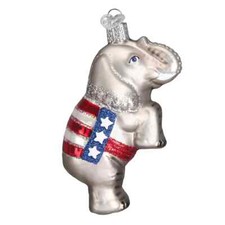 Old World Christmas Republican Elephant Ornament w
