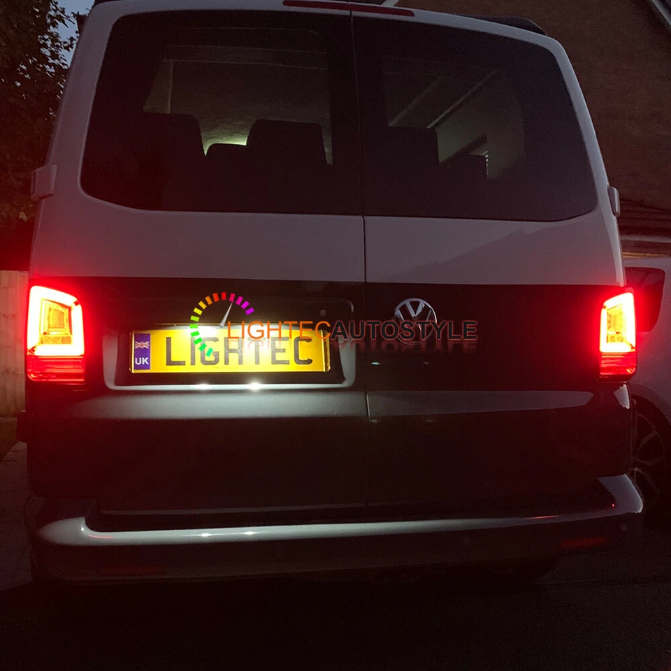 For VW T5 T5.1 T6 T6.1 Caddy White LED License Number Plate Units Light Bulbs UK - Image 3 of 4