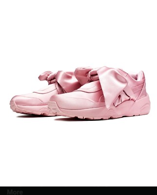 FENTY Rihanna X Puma satin pink bow trainers UK4 UK
