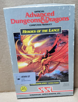 Vintage SSI Atari ST Advanced Dungeons & Dragons heroes of the lance