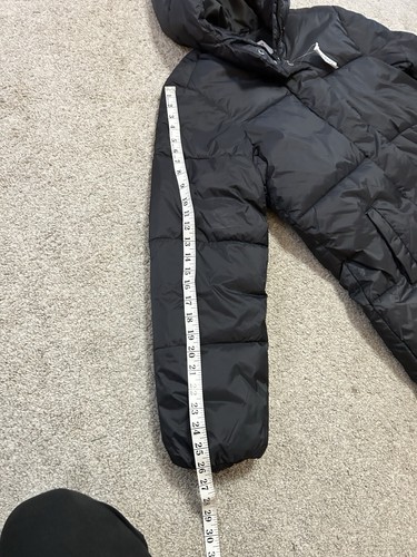 Old Navy Jacket Womens Small T Black Hooded Puffer Down Winter Water Resistant - Picture 7 of 8