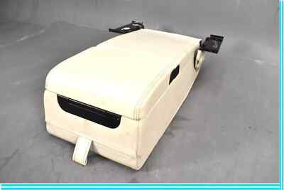 10-19 Jaguar XJ XJL X351 Rear Seat Center Armrest W/ Cup Holder Beige OEM