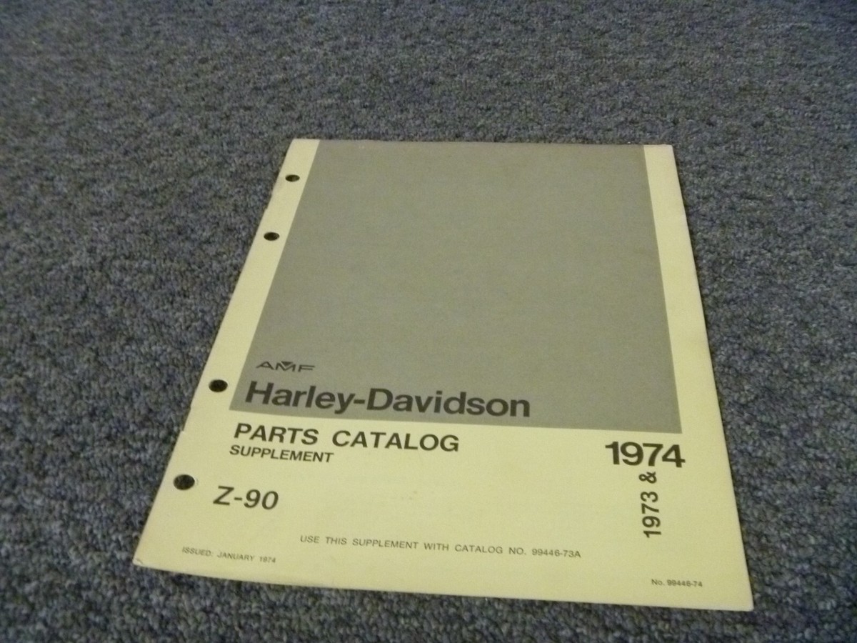 1973 1974 AMF Harley Davidson Z-90 Motorcycle Parts Catalog