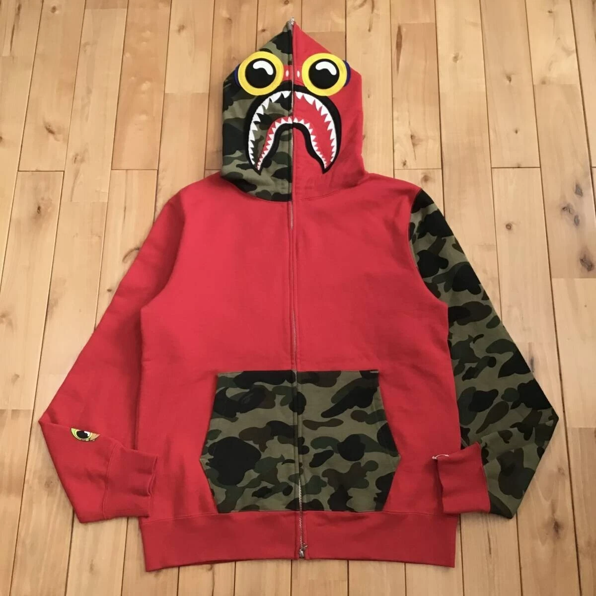 A BATHING APE×HEBRU パーカー サイズL BAPE × HEBRU BRANTLEY FLYBOY Shark Full Zip Hoodie A Bathing Ape