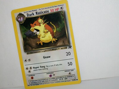 Dark Raticate 51/82 Team Rocket Non-Holo Pokemon Card Mint New