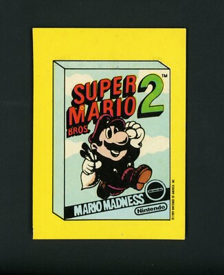 Mario Madness - Super Mario Bros 2 1989 Topps Nintendo Game Sticker #1 NM