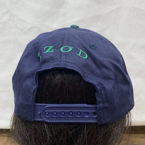 IZOD cap hat blue & Green embroidered Logo Snapback OSFA cotton 1990s Dad - Picture 5 of 12